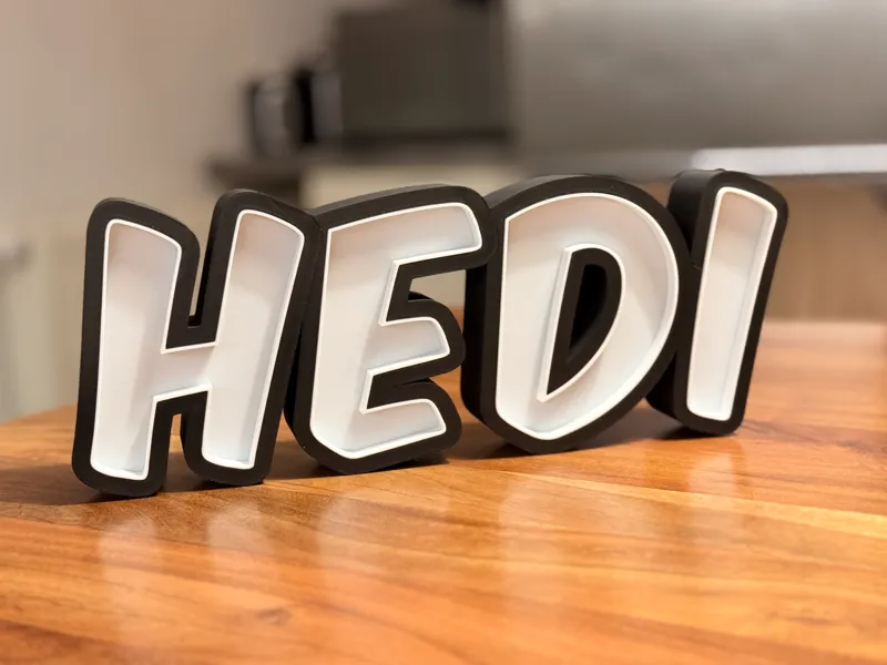 Hedi LED Namenlampe Lightbox