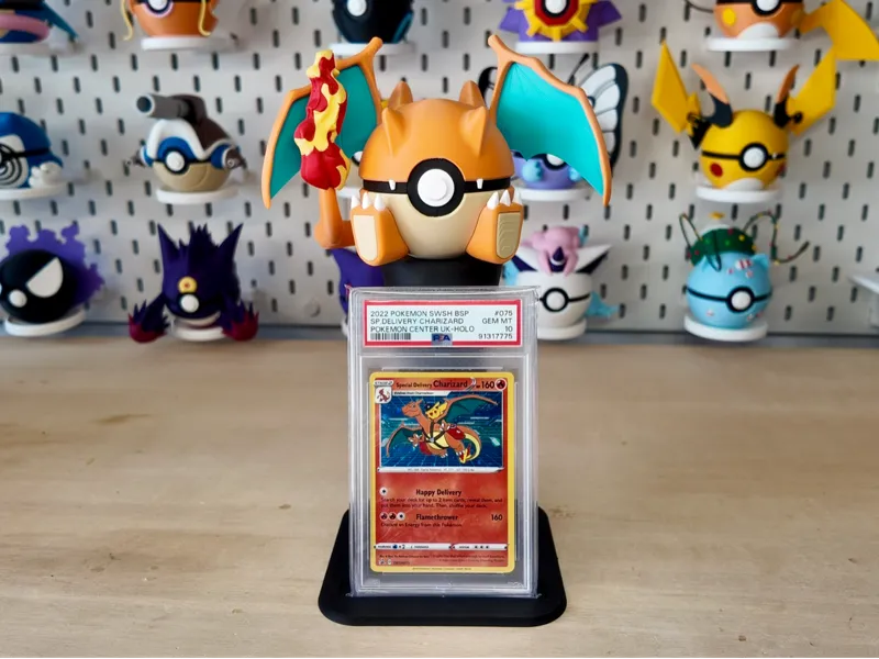 Poké Ball and PSA Card Display Stand