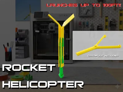 Rocket Helicopter - Catapult Launched