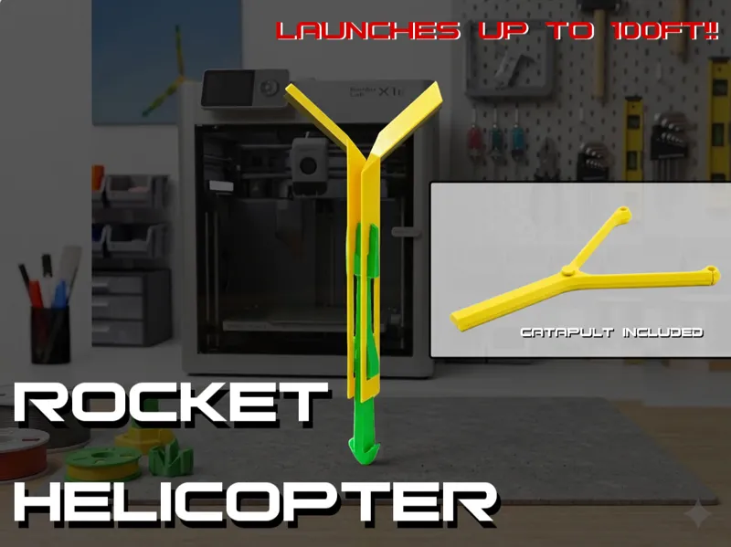 Rocket Helicopter - Catapult Launched