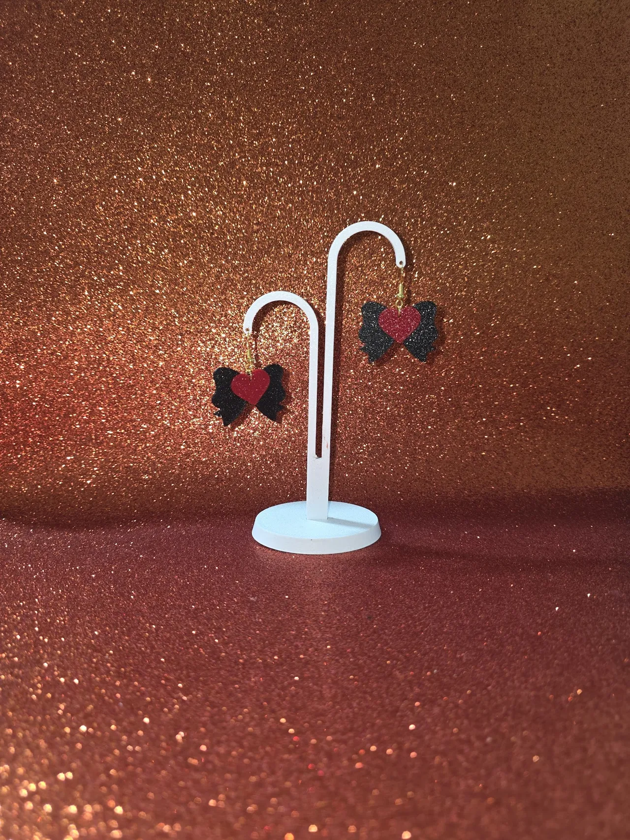 Heart bow v2 earrings view 3