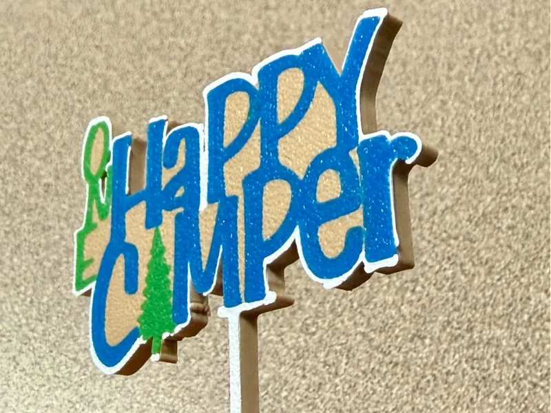 One Happy Camper Cupcake topper