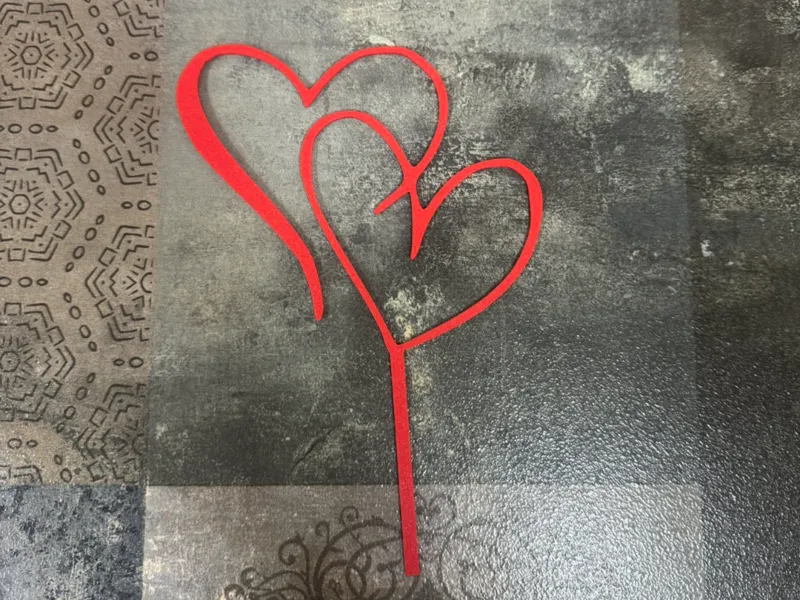 2 hearts topper