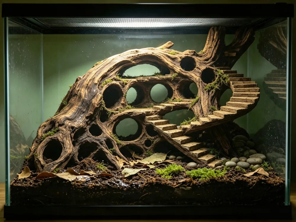 Modelo para impresión 3D: 树桩造型 爬宠小屋 躲避屋 爬缸造景 鱼缸造景 （放水里避免漂浮密度建议100%或打孔灌水）. Referencia del modelo original.