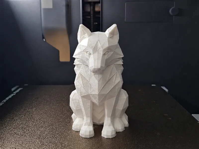 Low Polly White Wolf