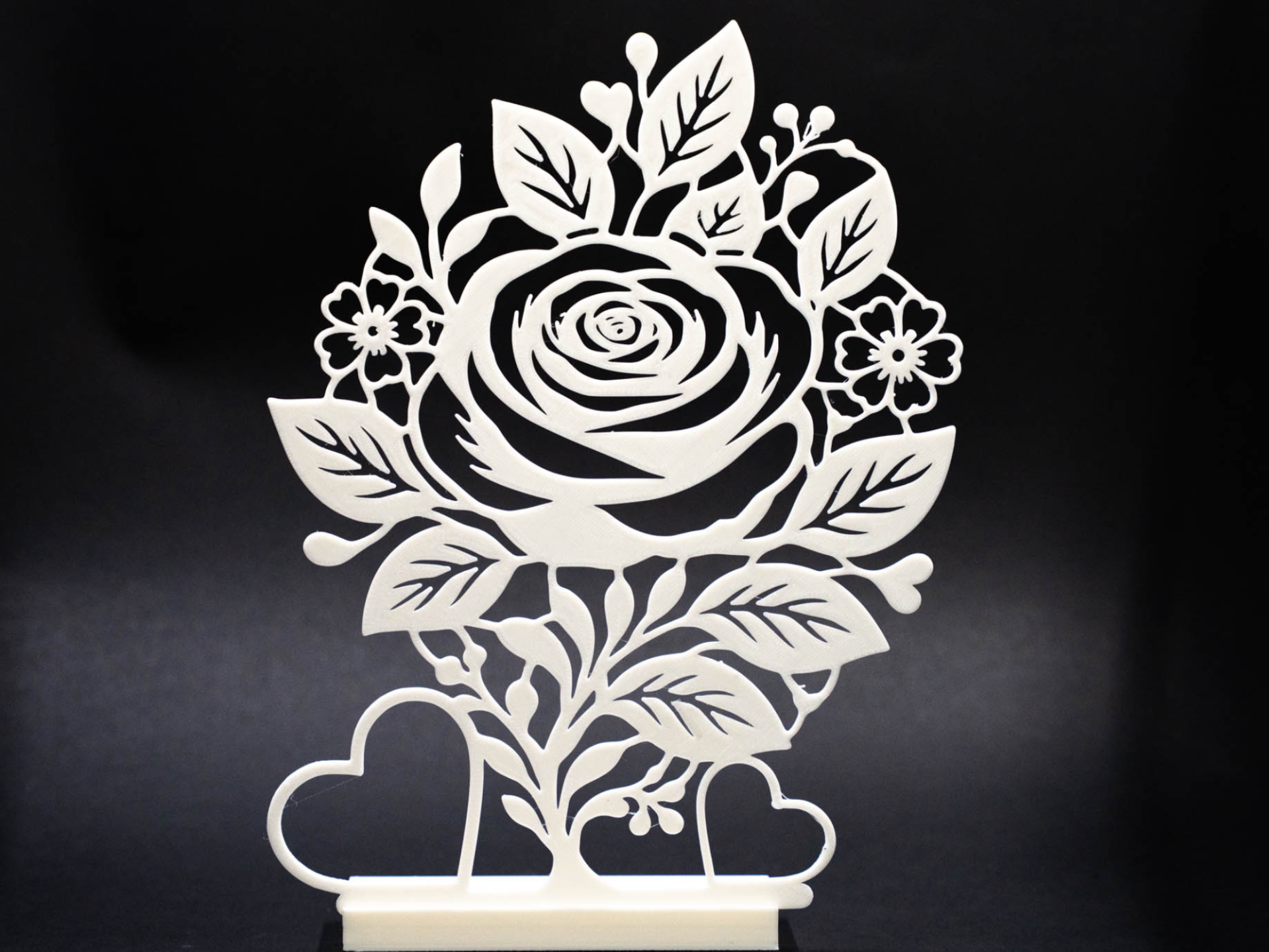 valentines happy birthday rose silhouette