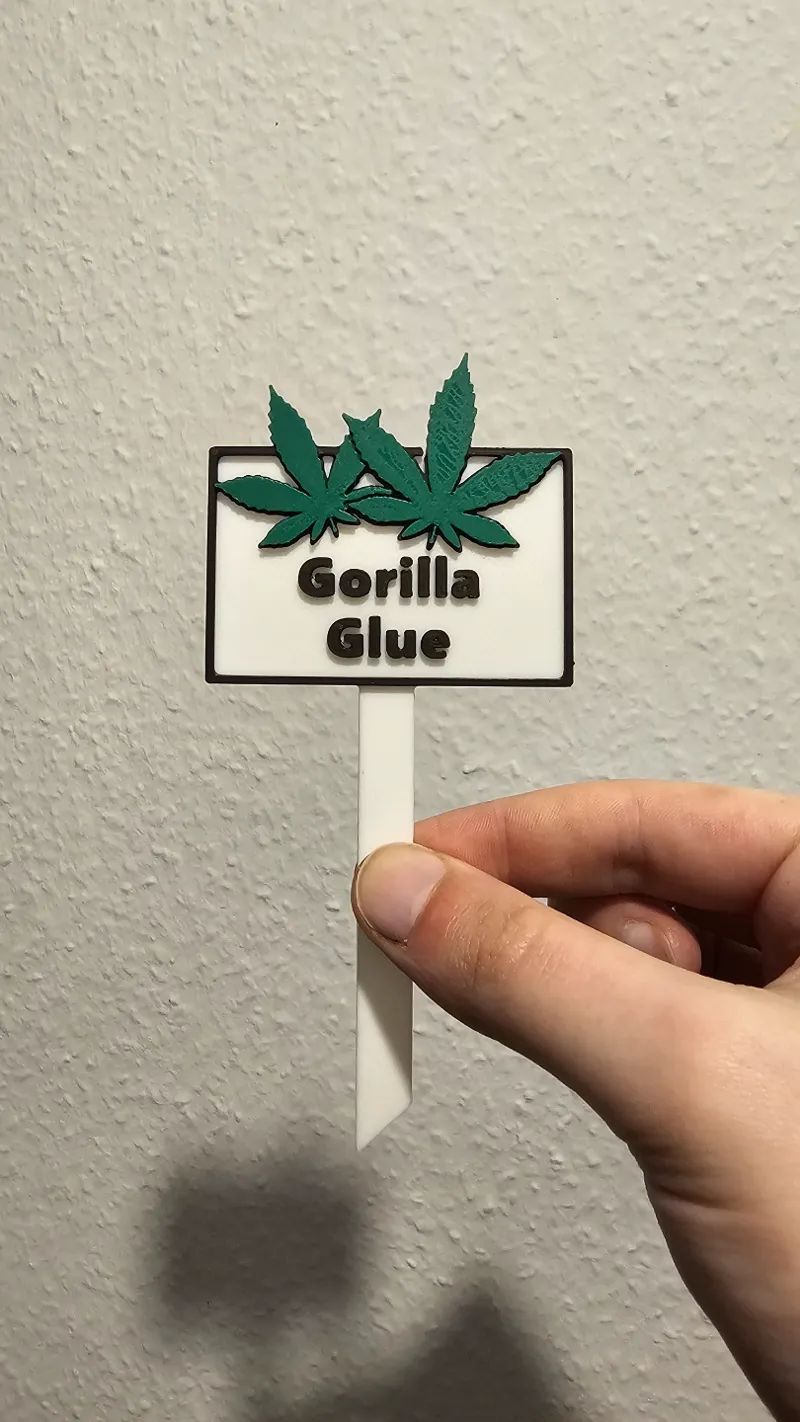 Grow Sign/Pflanzschild - Gorilla Glue