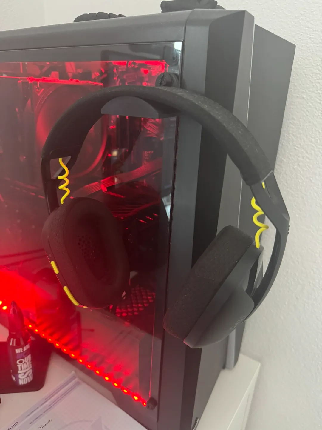Support casque pour boîtier PC