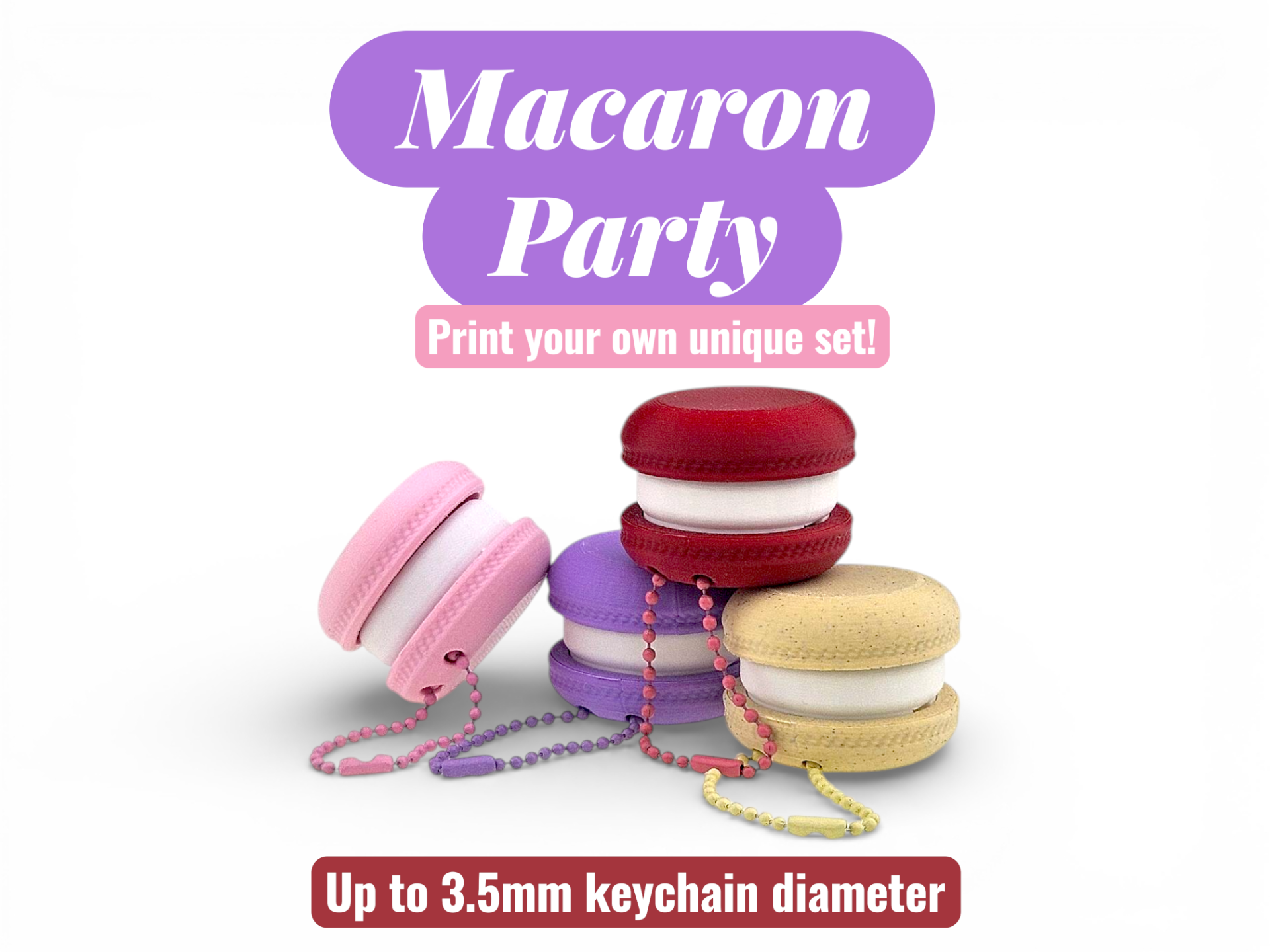 Valentine Macaron Clickers - adorable fidget toys