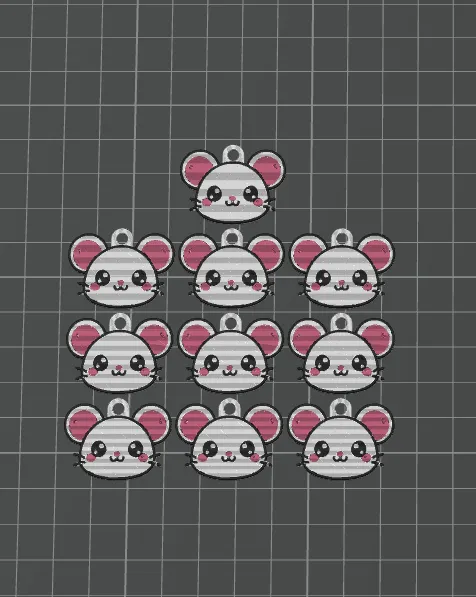 Cute Mouse Keychain or Earring view 3
