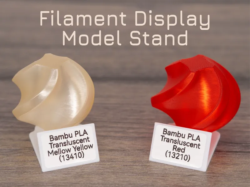 Label Stand for the Filament Display Model