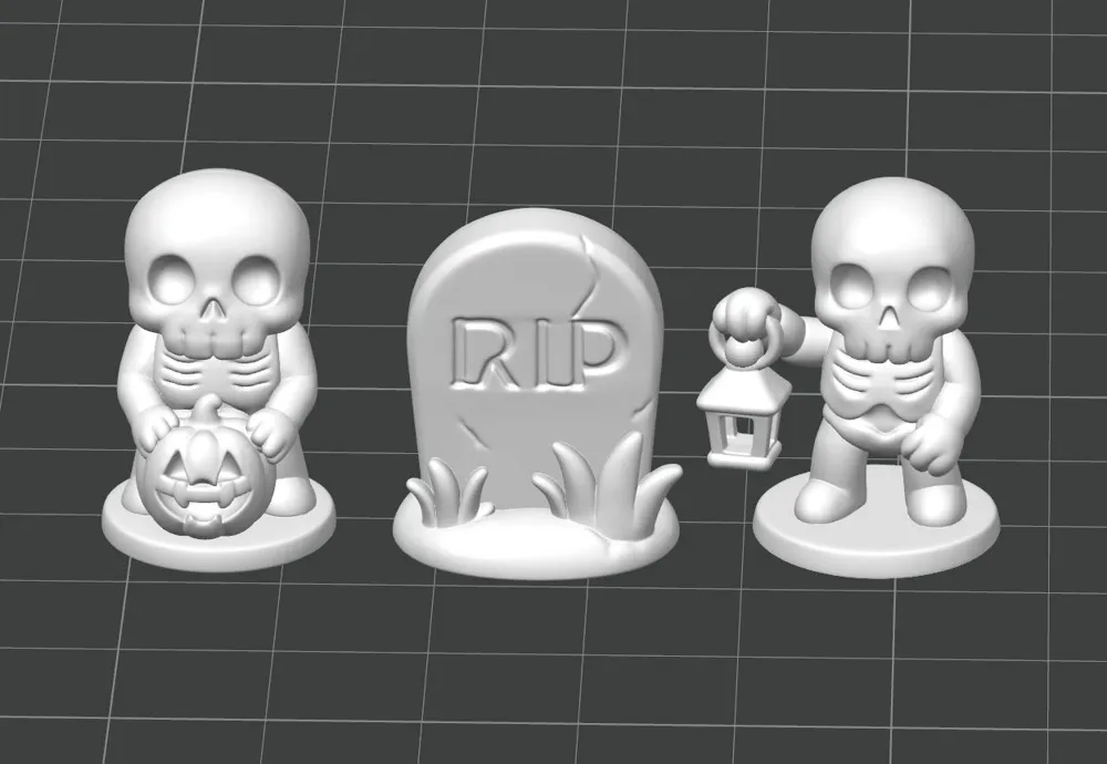 Mini Mystics 2 - 3 Halloween Skeleton by sistagull MakerWorld: Download ...