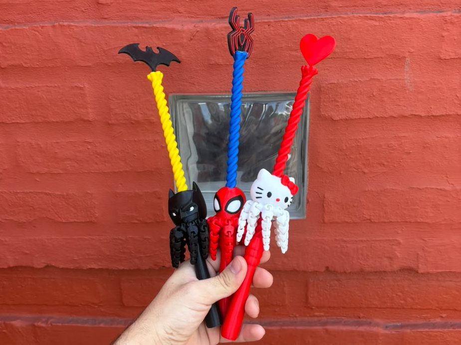 Spider-man | Batman | Hello Kitty | Vara Giratoria - 1