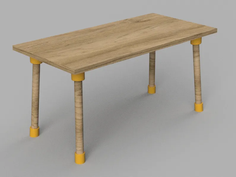Hybrid Wood & 3D-Printed Sofa Table