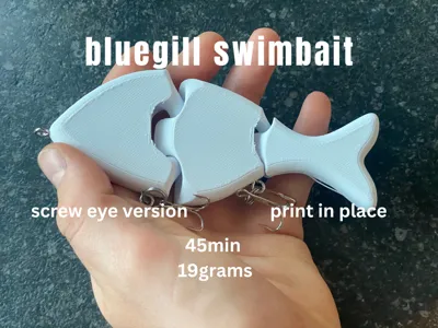 blue gill swimbait (screw eye version)