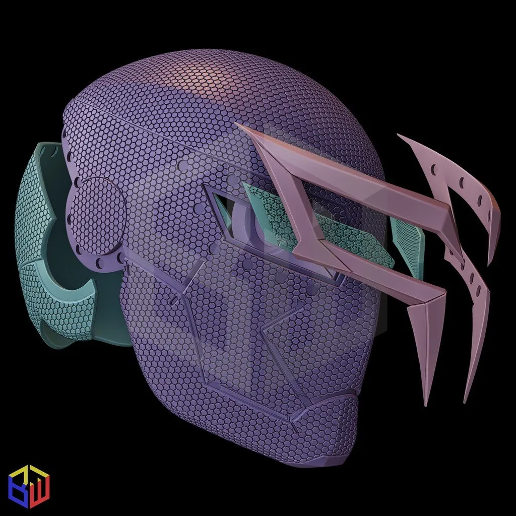 Spider-Man 2099 V2 Helmet Textured view 4