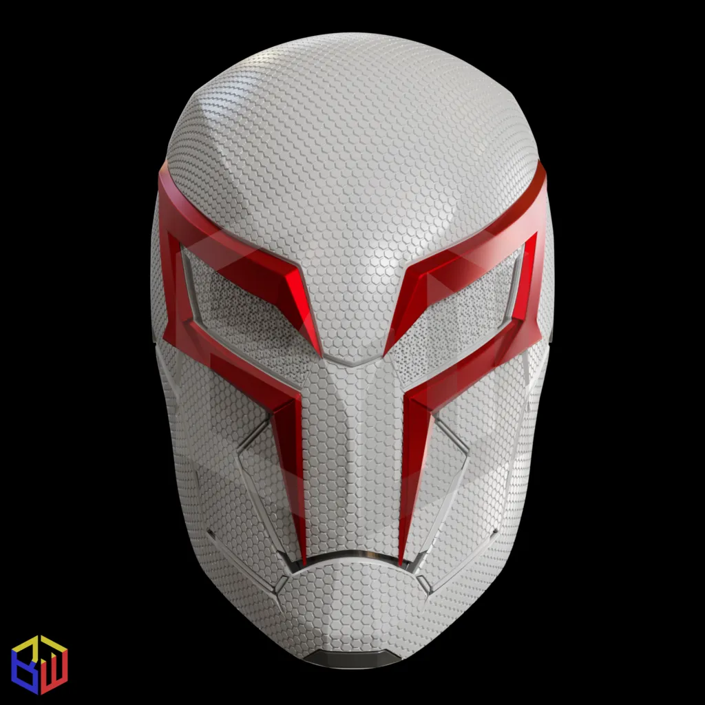 Spider-Man 2099 V2 Helmet Textured view 2