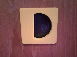 Round flush cabinet door handle