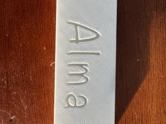 Alma name plate