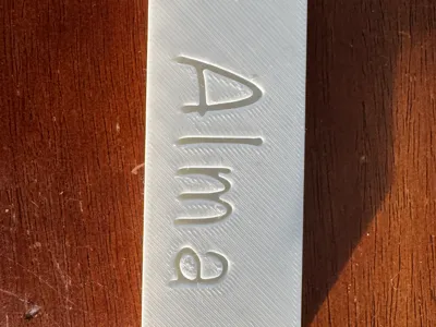 Alma name plate