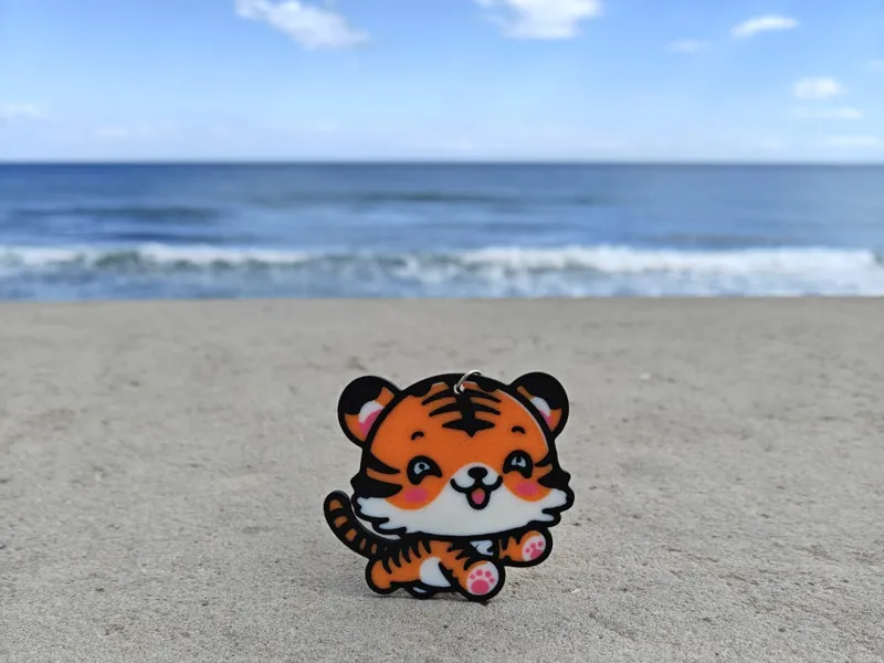 Tiger personalized keychain