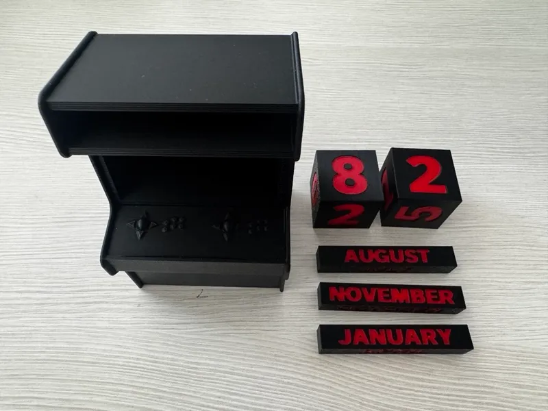 Arcade-style calendar | Calendario arcade retrò