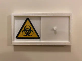 Danger sign for bathroom