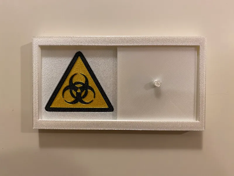 Danger sign for bathroom