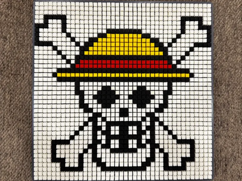 jolly roger one piece pixel art