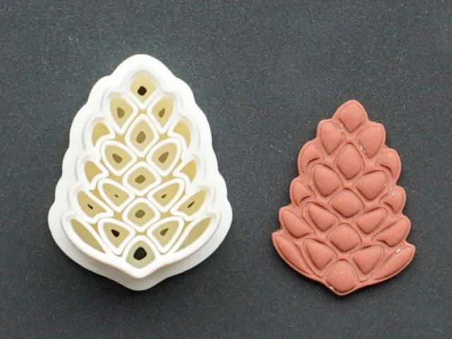 Pine Cone Polymer Clay Cutter Earrings Necklaces