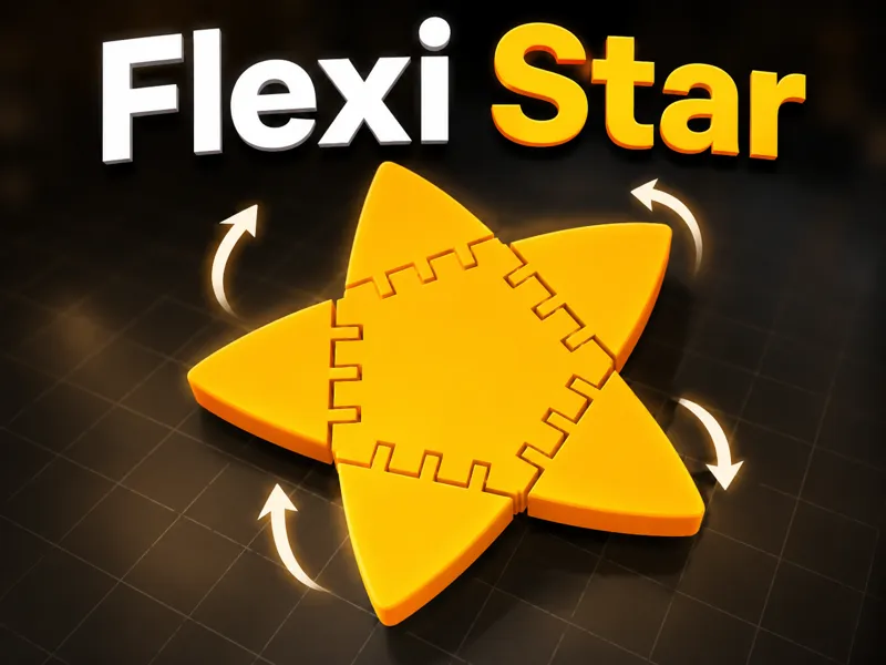 Flexi Star Fidget (Print in Place)