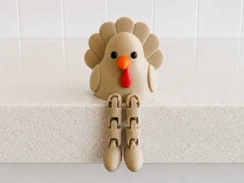 Estante o repisa: Articulated Turkey | Flexi Leggy Shelf Sitter — referencia de MakerWorld
