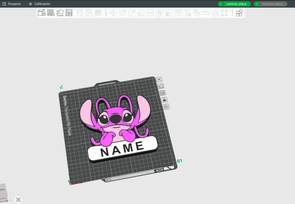 Angel stitch personalizable. - Free 3D Print Model - MakerWorld