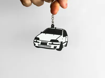 Fiat Punto 1993 Stylized Keychain Gift