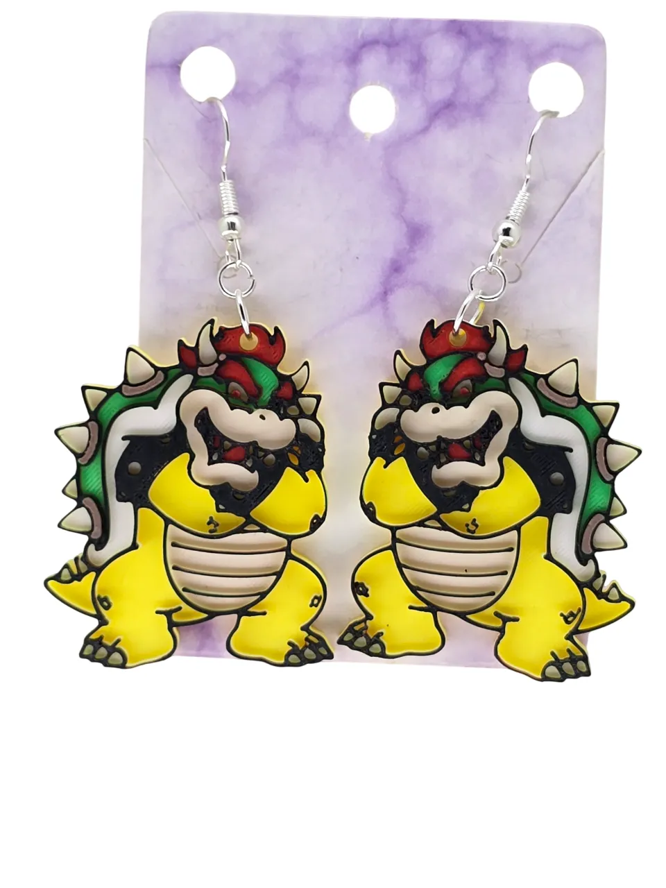 Bowser Super Mario Earrings view 3