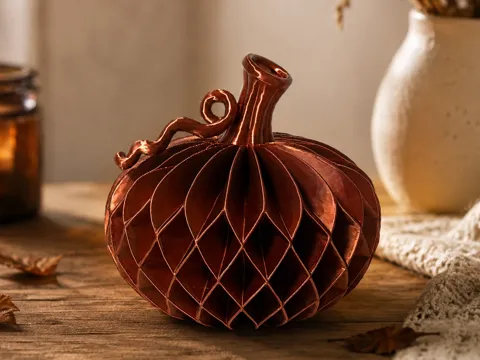 Adorno temático: Paper-Style Pumpkin – Autumn Decoration — referencia de MakerWorld
