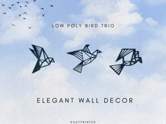 Low Poly Birds-Elegance for Your Walls & Windows!