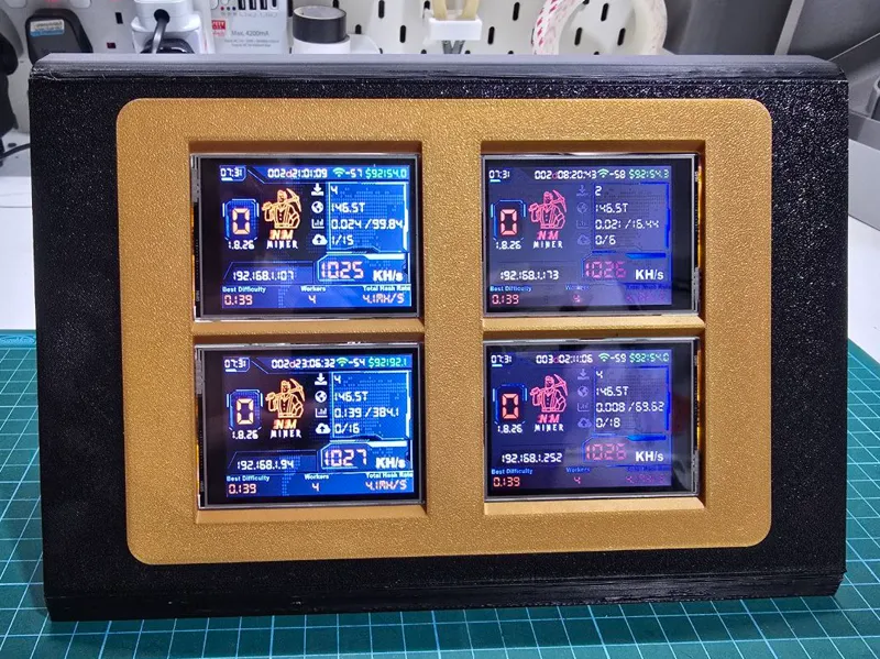 Display Box for 4 x Nerd / One Shot Miners