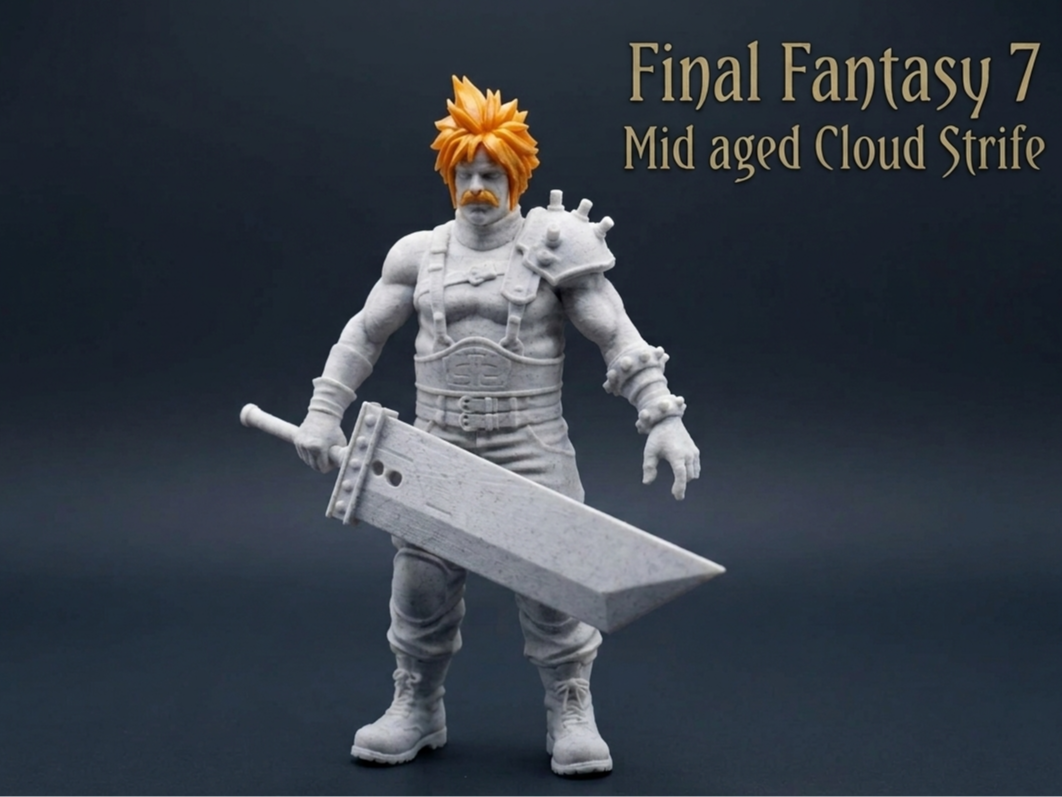 Mid Aged Cloud Strife - Final Fantasy 7