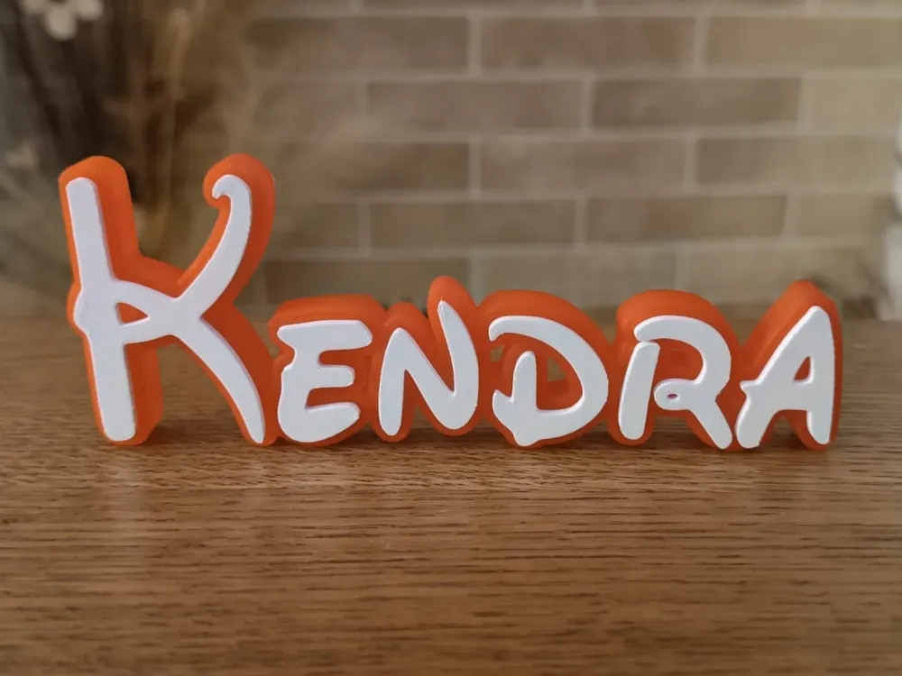 Disney Name Sign Kendra - Free 3D Print Model - MakerWorld
