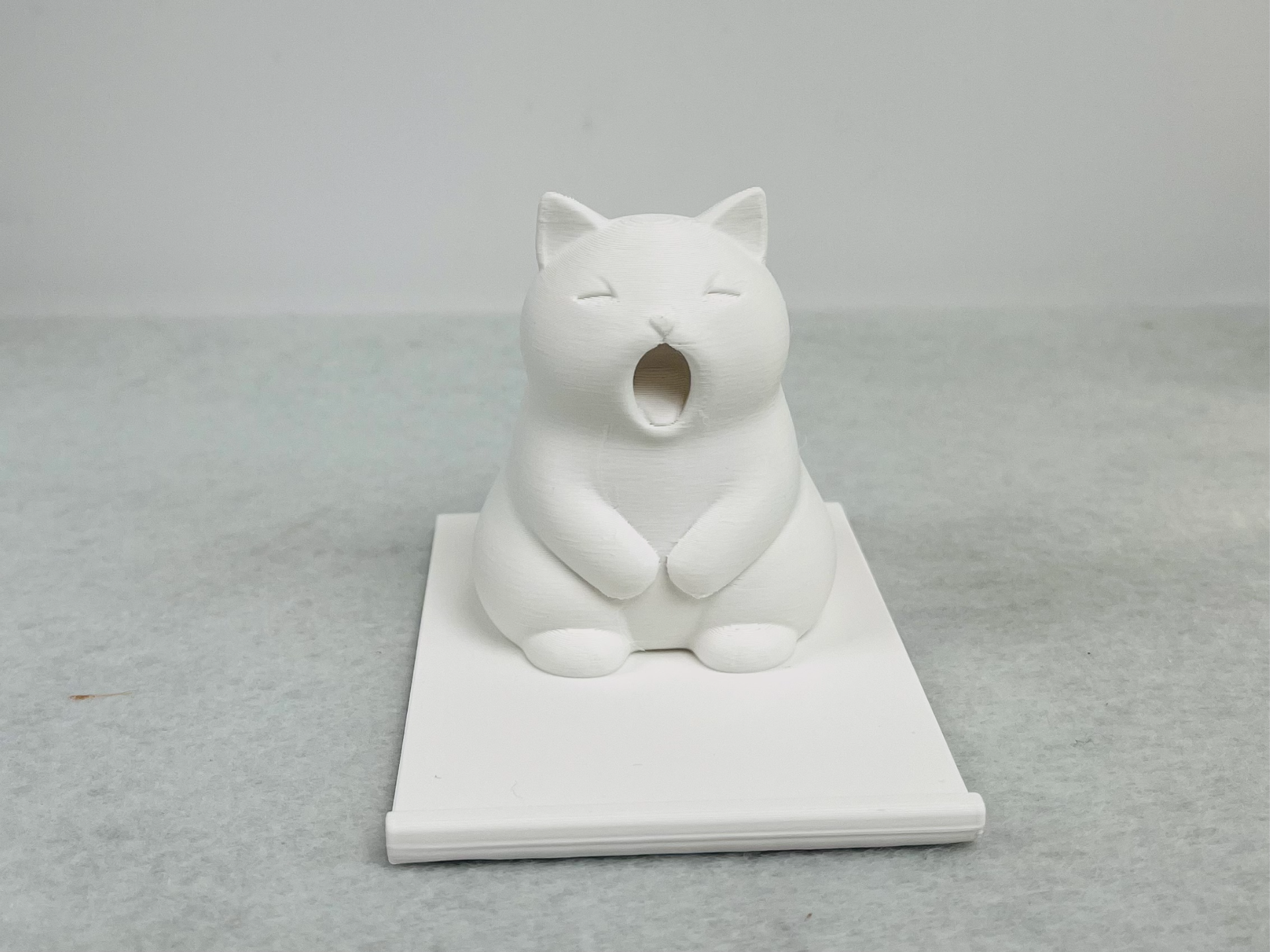 Q版打哈欠的小猫手机支架 手办 摆件 玩具 工具 