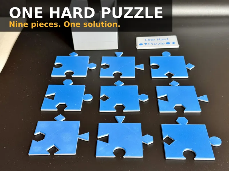 One Hard Puzzle - 9-Piece Brain Teaser