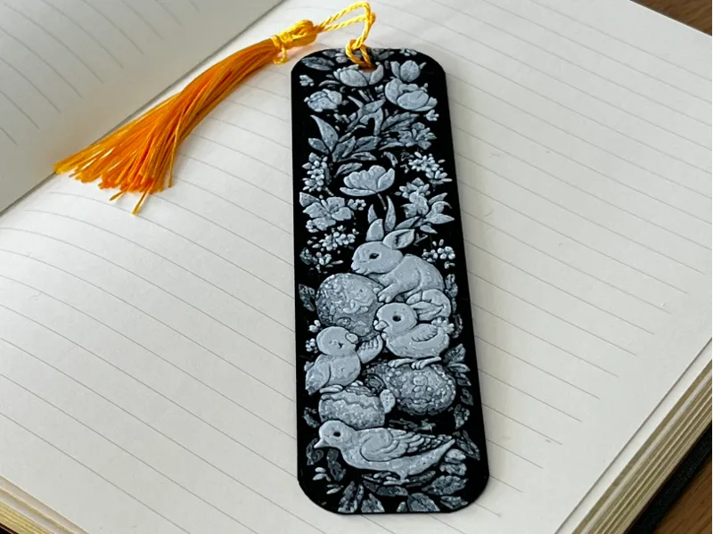 Cute Easter Bunny Hueforge Bookmark