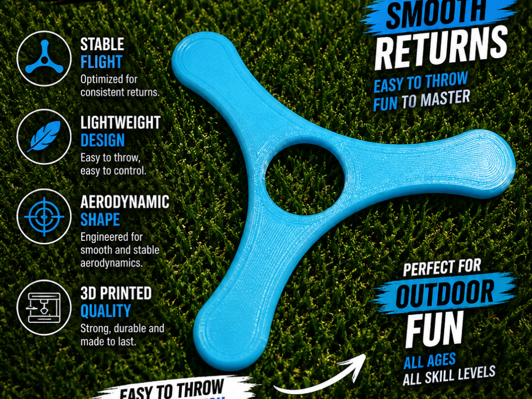 AeroSpin Tri-Blade Boomerang