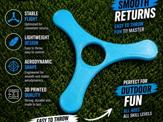 AeroSpin Tri-Blade Boomerang