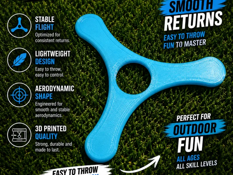 AeroSpin Tri-Blade Boomerang