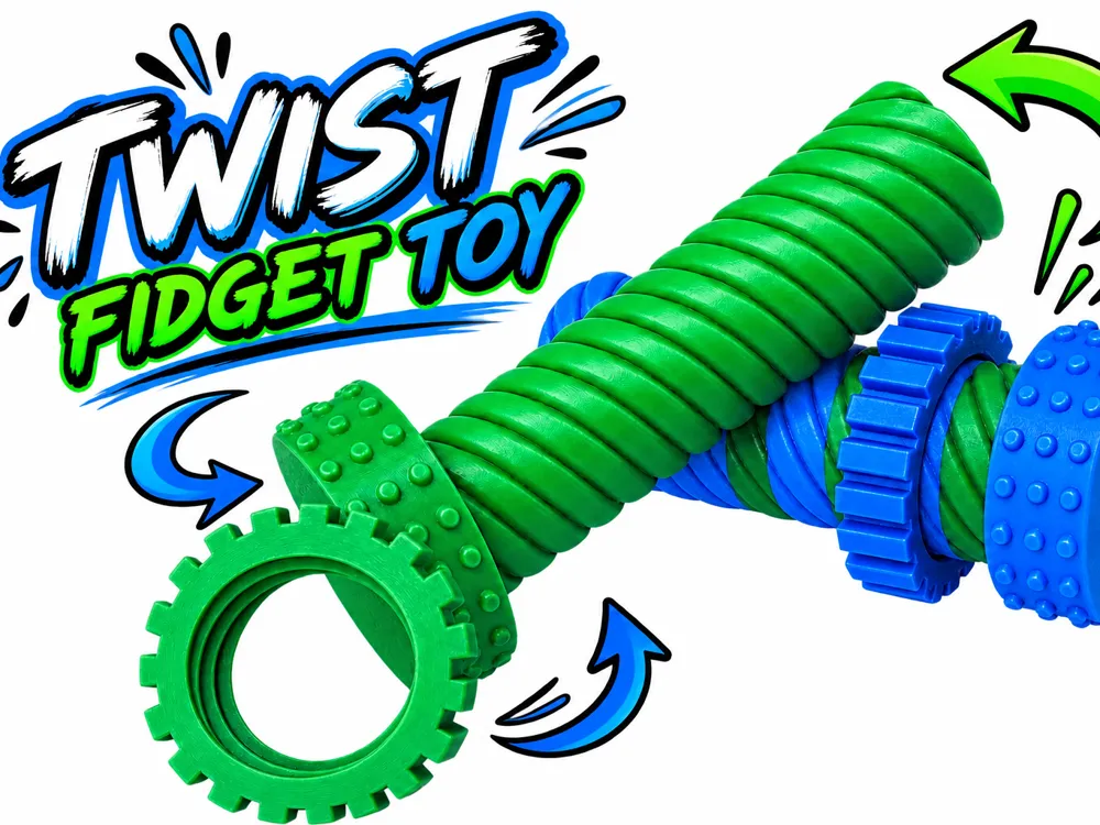 Objeto manipulable: Twist fidget toy. Referencia del modelo original.