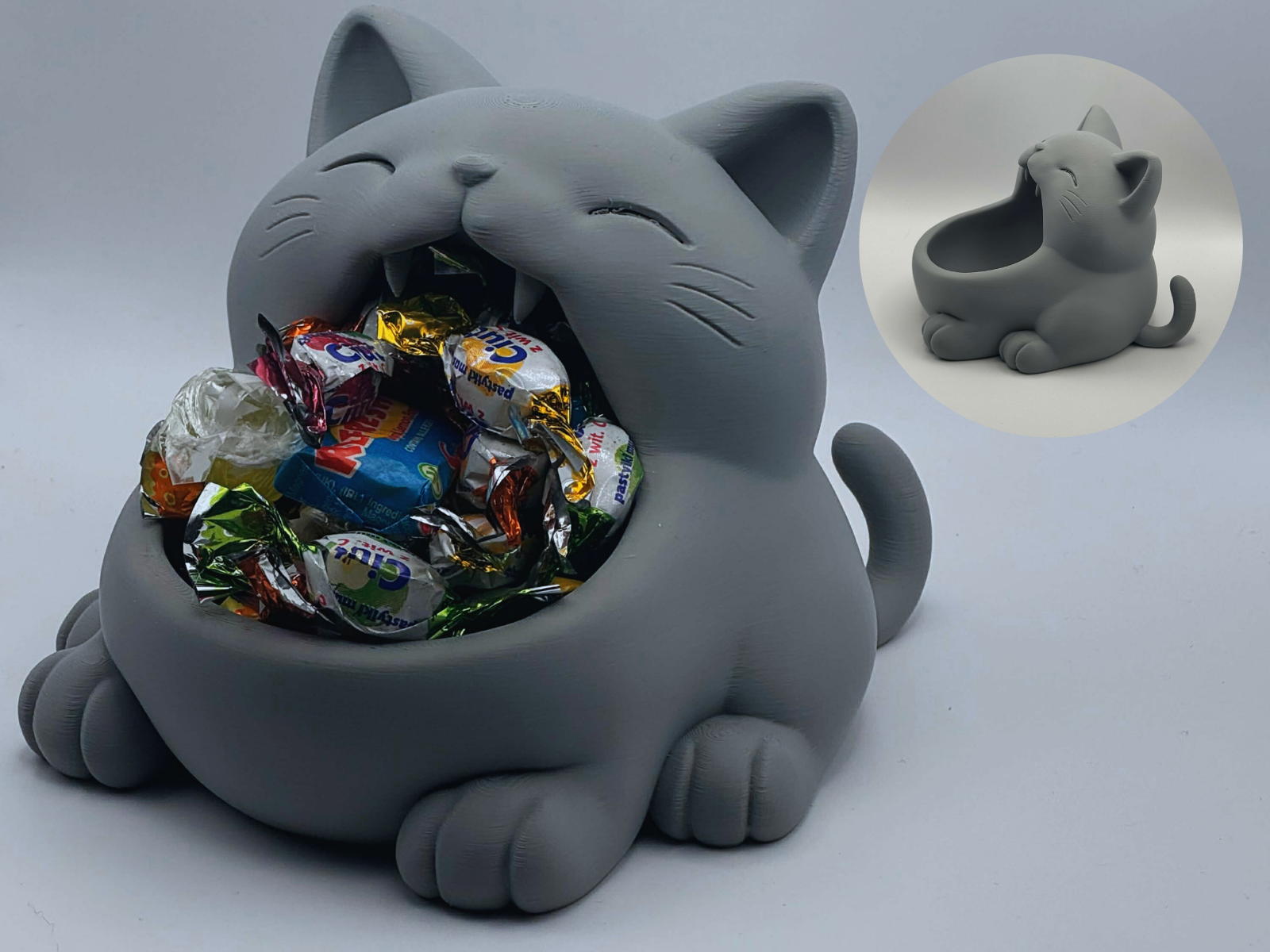 Yawn Bowl Cat – cute storage kitty