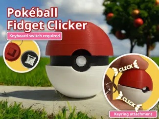 Pokeball Fidget Clicker - Keyboard Switch Fidget