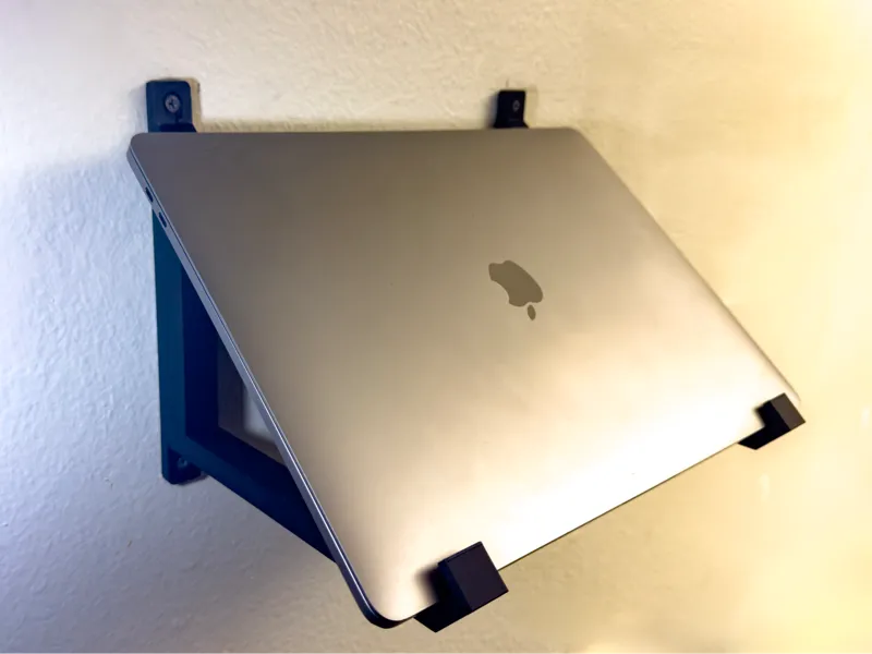 simple wall laptop mount for MacBook, etc.